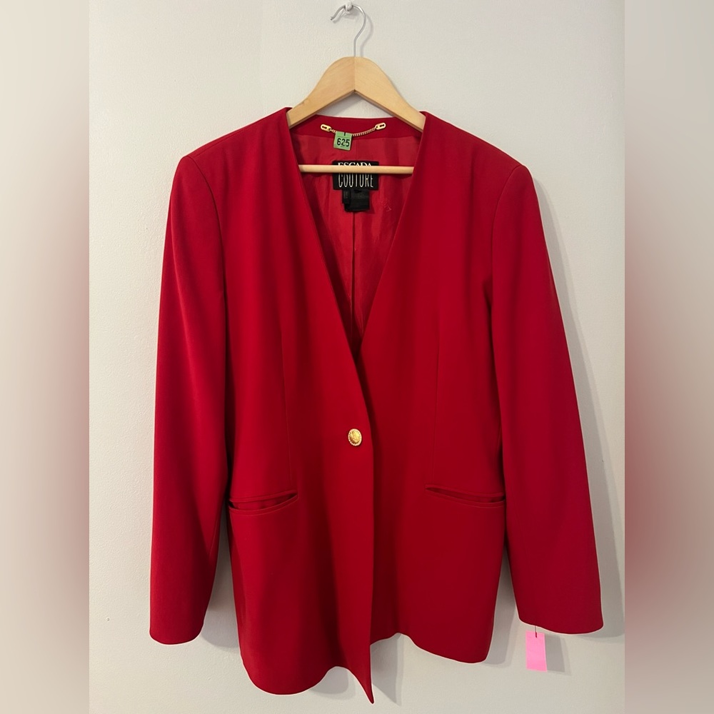 Red Escada Couture Blazer